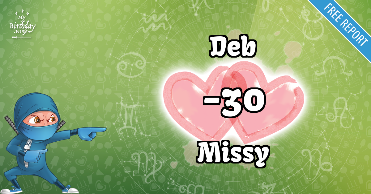 Deb and Missy Love Match Score