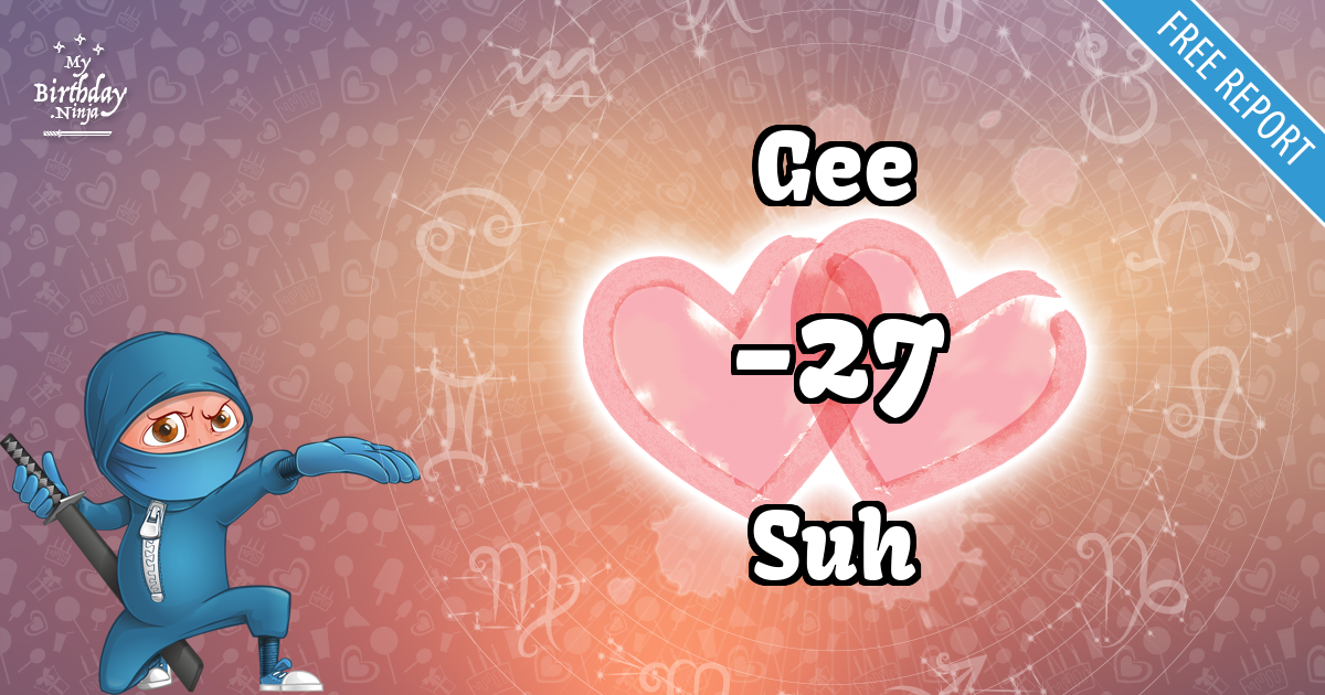 Gee and Suh Love Match Score