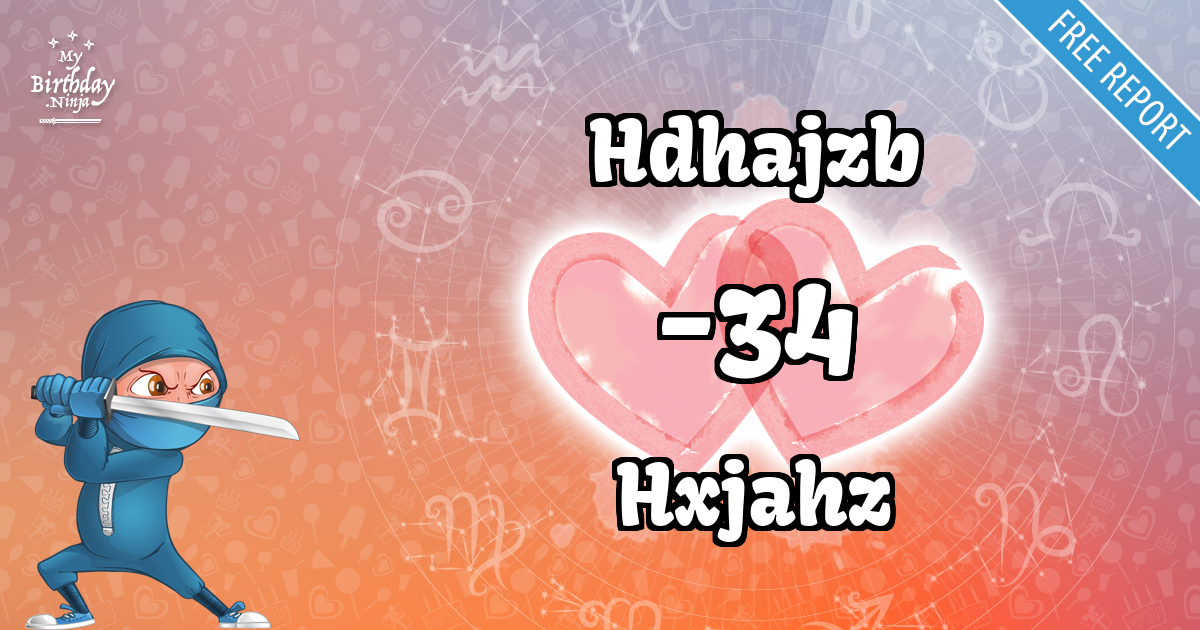 Hdhajzb and Hxjahz Love Match Score