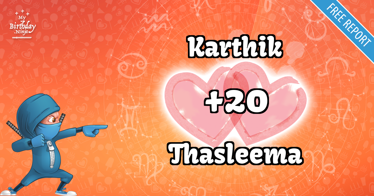 Karthik and Thasleema Love Match Score