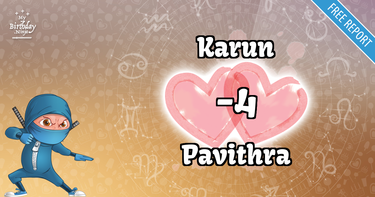 Karun and Pavithra Love Match Score