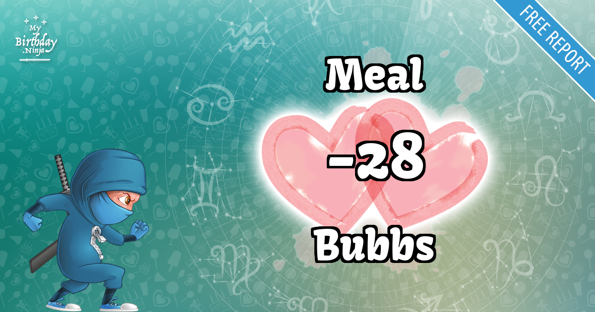 Meal and Bubbs Love Match Score
