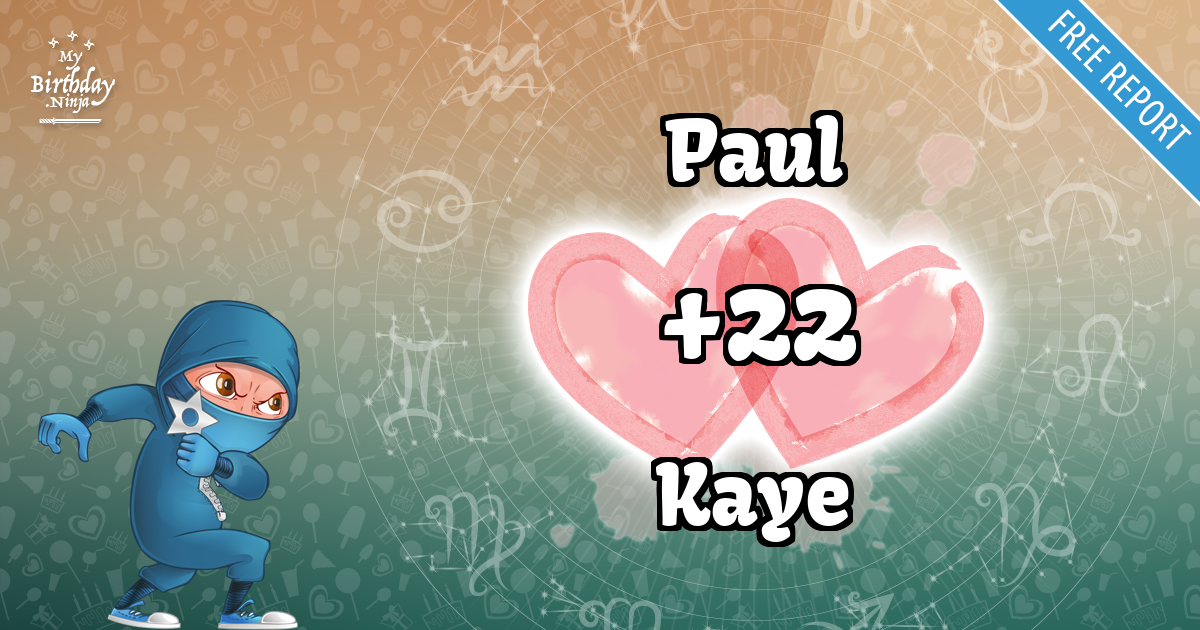 Love Match: Paul (1987-3-11) + Kaye (1984-1-3)