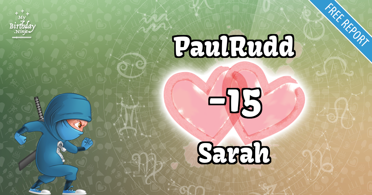 PaulRudd and Sarah Love Match Score
