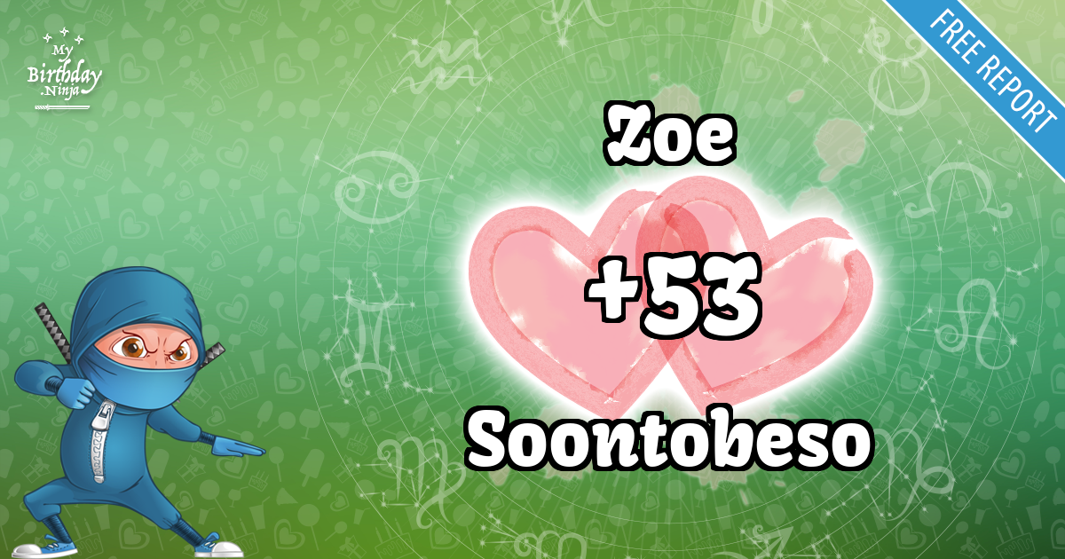 Zoe and Soontobeso Love Match Score
